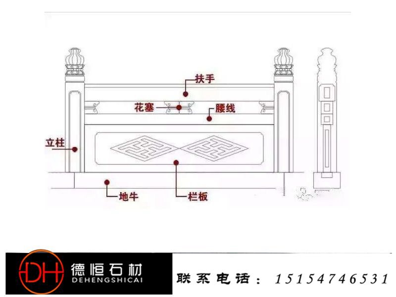 石栏杆的细节图